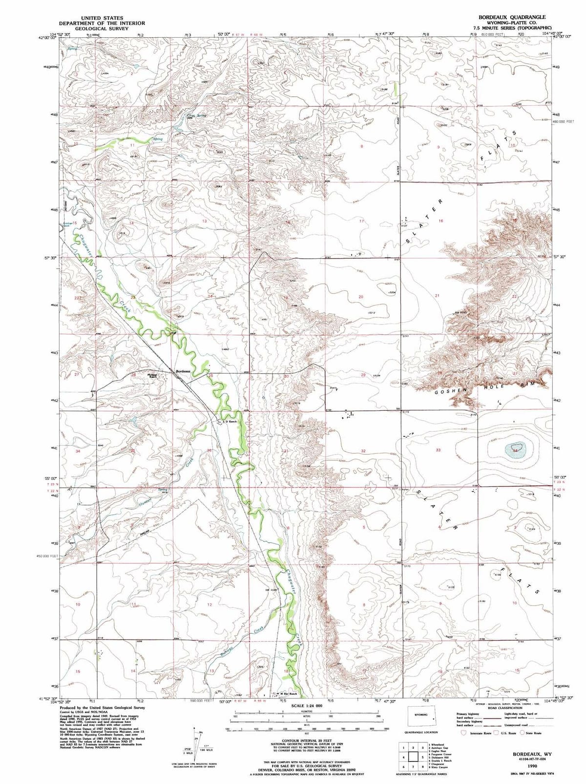 karte Bordo topogrāfiskās