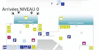 Bordeaux lidostas termināla kartē